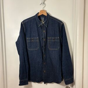 J. CREW || Selvedge Indigo Denim Shirt Men’s M